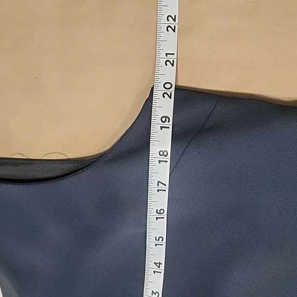 Vintage Nancy Michaels Size 12 Navy Blue Sleeveless Sheath Dress, Exc. Used Cond - Picture 7 of 11